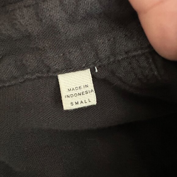 Buck Mason Button Up Shirt Double Weave Vintage Minimalist Black Sz S - Picture 9 of 10